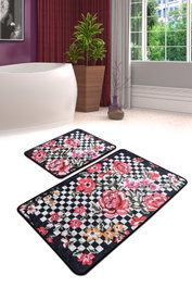 Mijölnir Juego de alfombras de baño Black Rose Multicolor